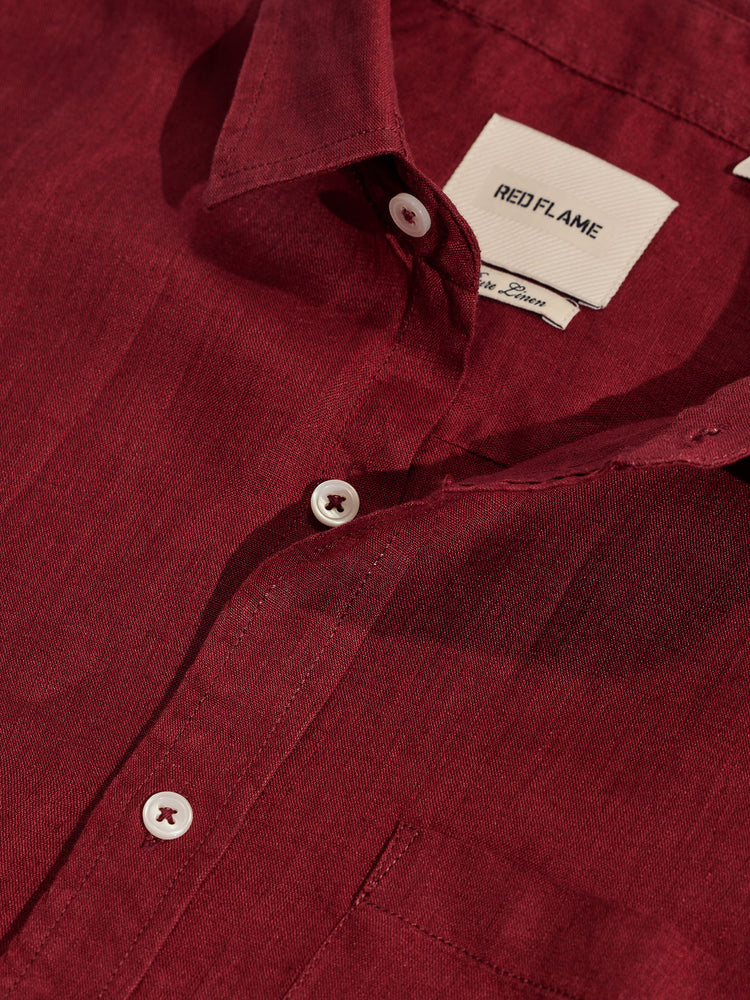 Maroon Royal Linen Shirt