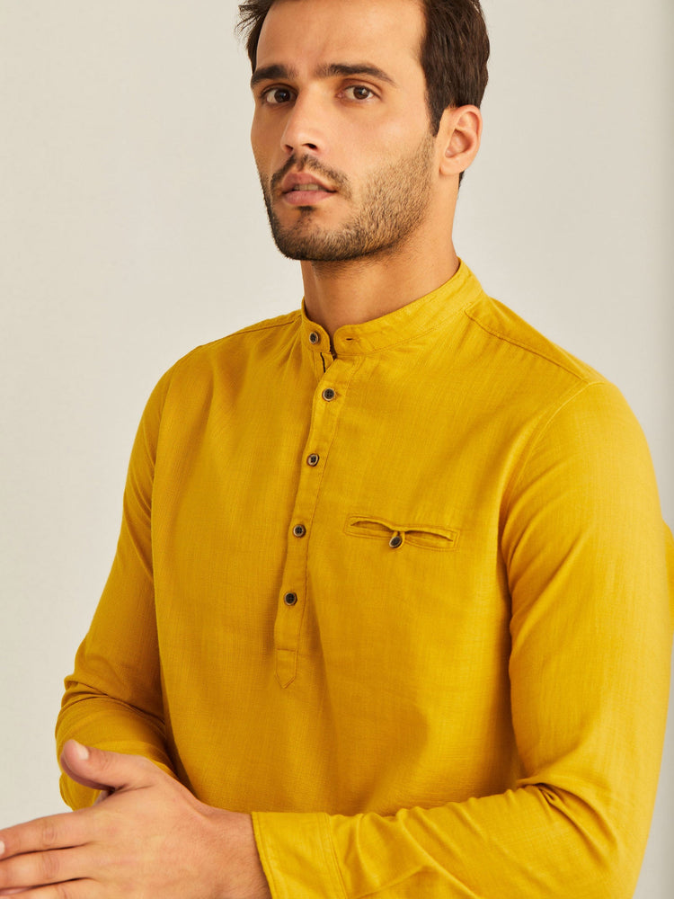 Yellow Solid Kurta