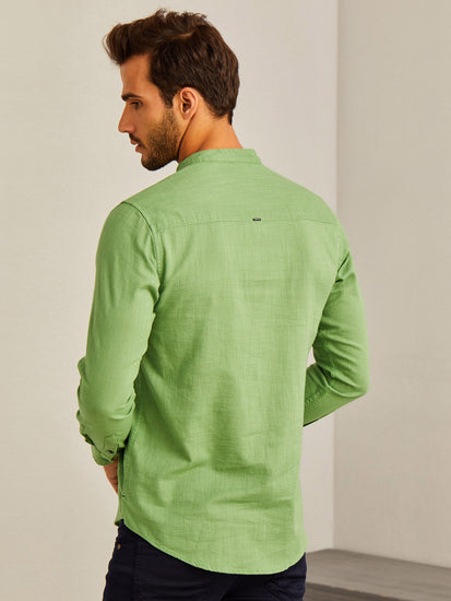 Green Solid Kurta