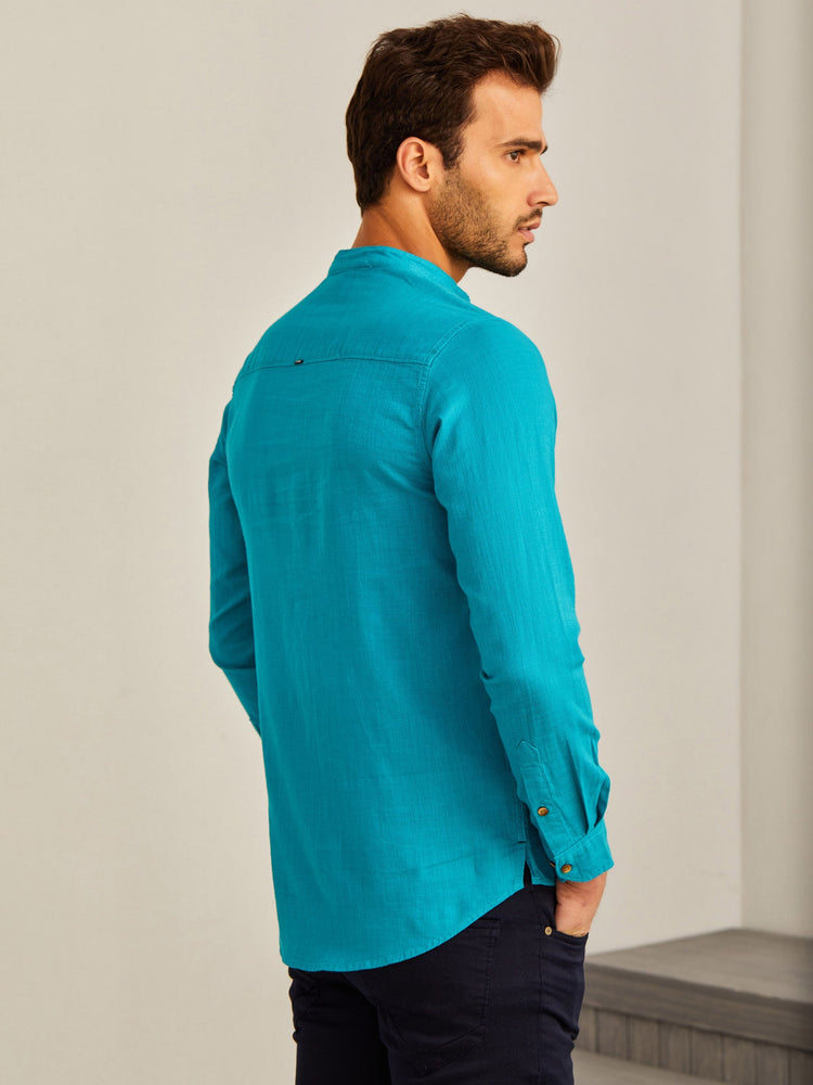 Blue Solid Kurta