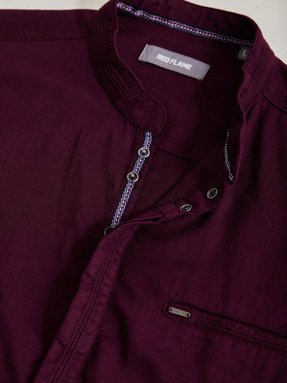 Maroon Solid Kurta