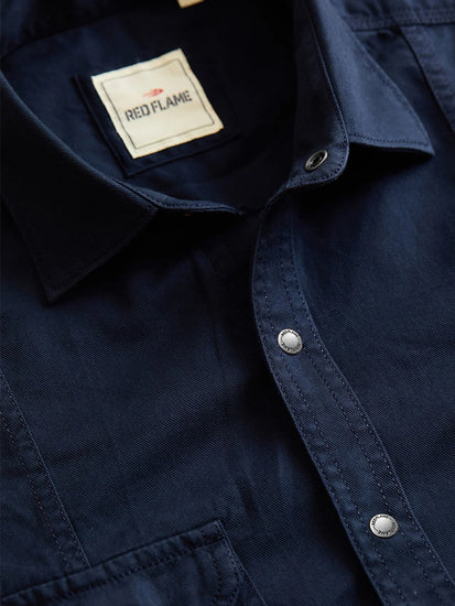 Navy Twill Cargo Shirt