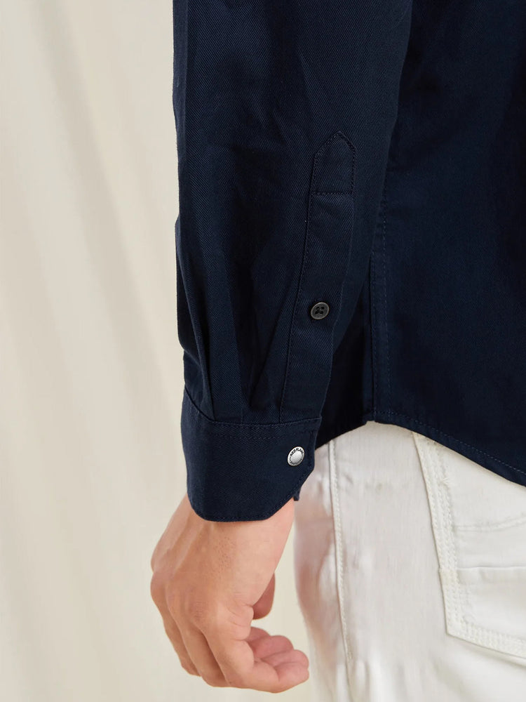 Navy Twill Cargo Shirt