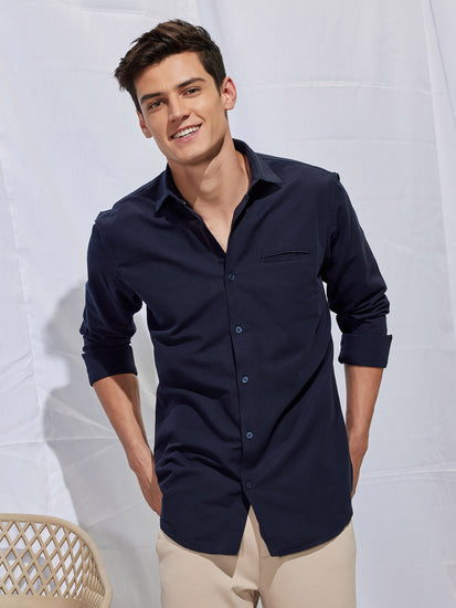 Navy Solid Shirt