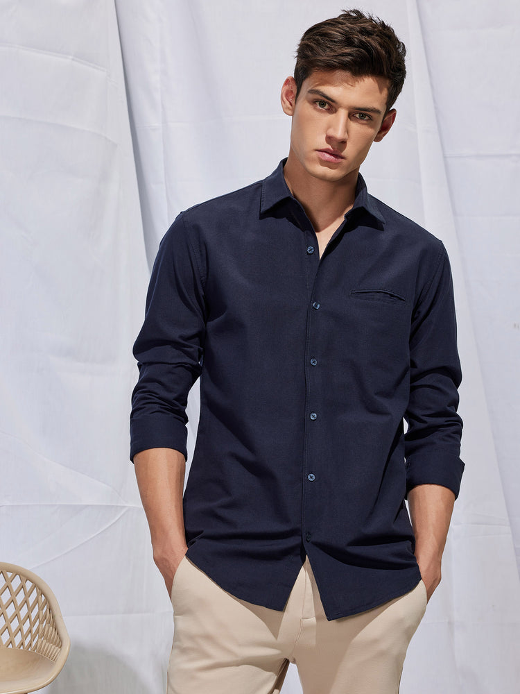 Navy Solid Shirt