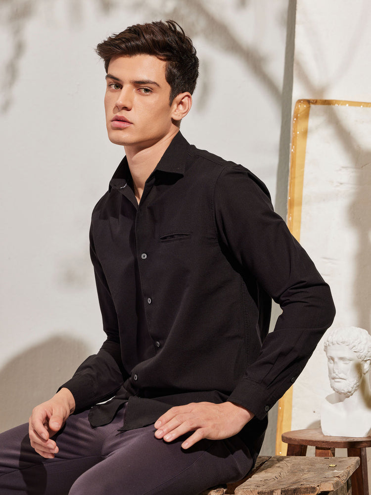 Black Solid Shirt