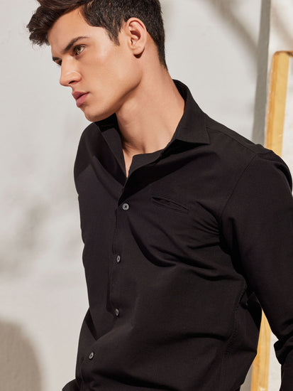 Black Solid Shirt