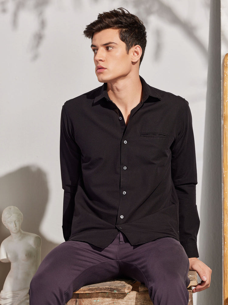 Black Solid Shirt