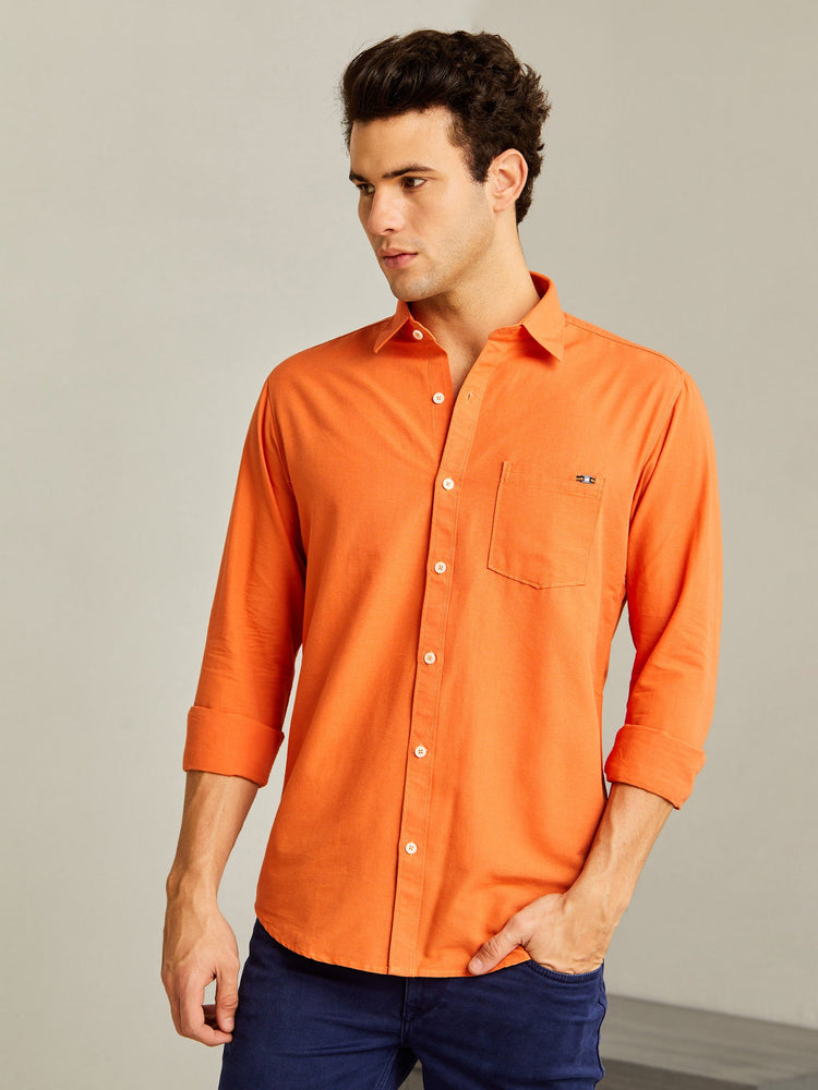 Orange Solid Shirt