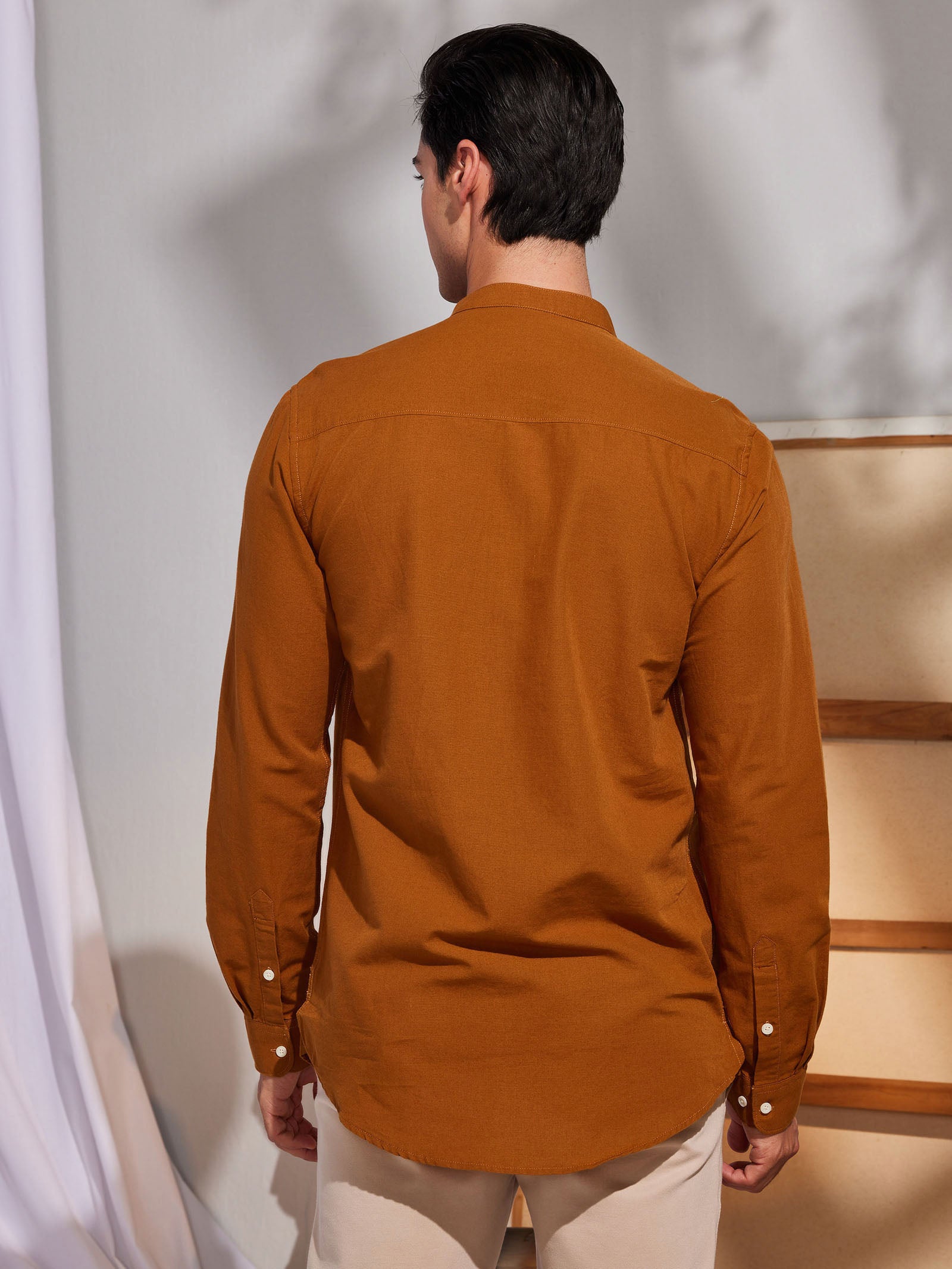 Khaki Double Pocket Kurta