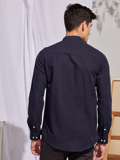 Navy Double Pocket Kurta