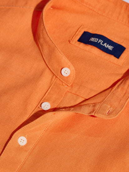 Orange Double Pocket Kurta