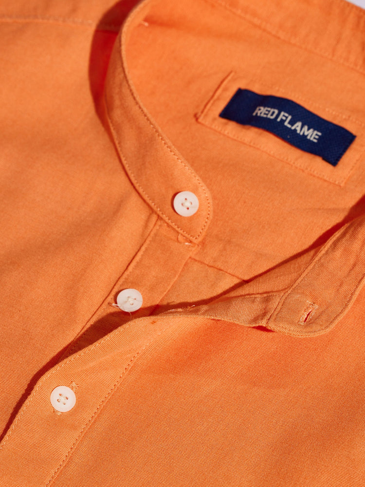 Orange Double Pocket Kurta