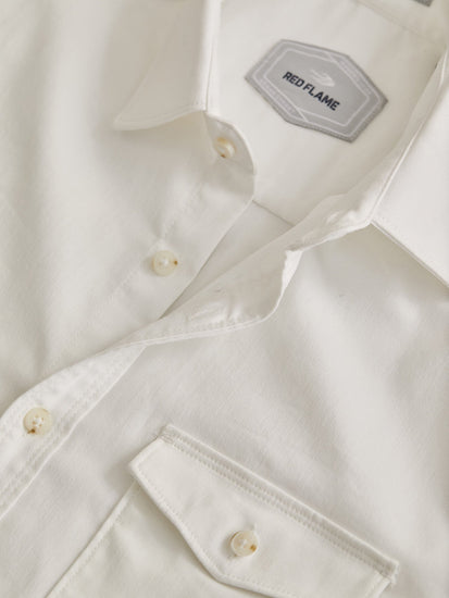 White Power Stretch Cargo Shirt