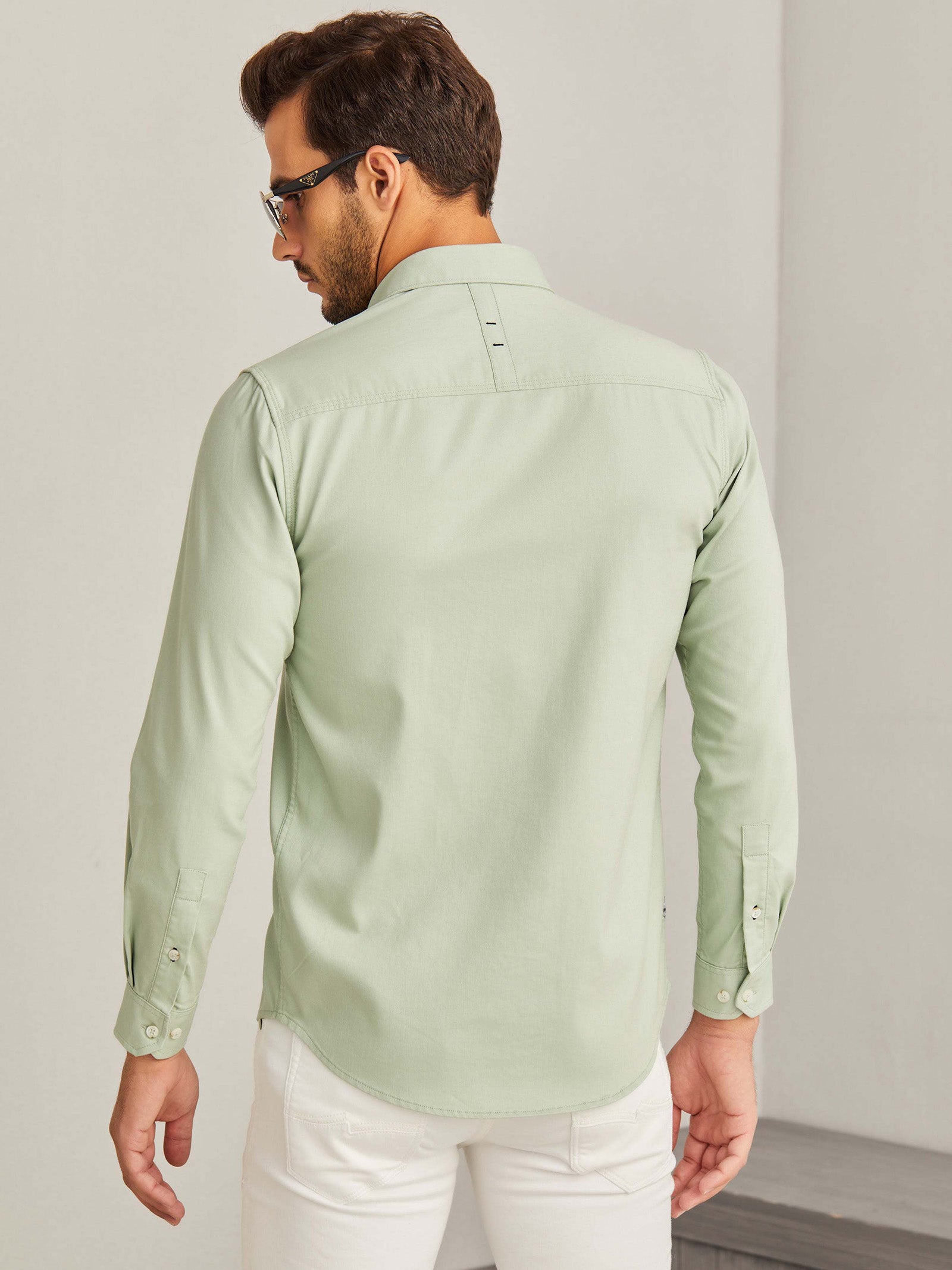 Green Power Stretch Cargo Shirt
