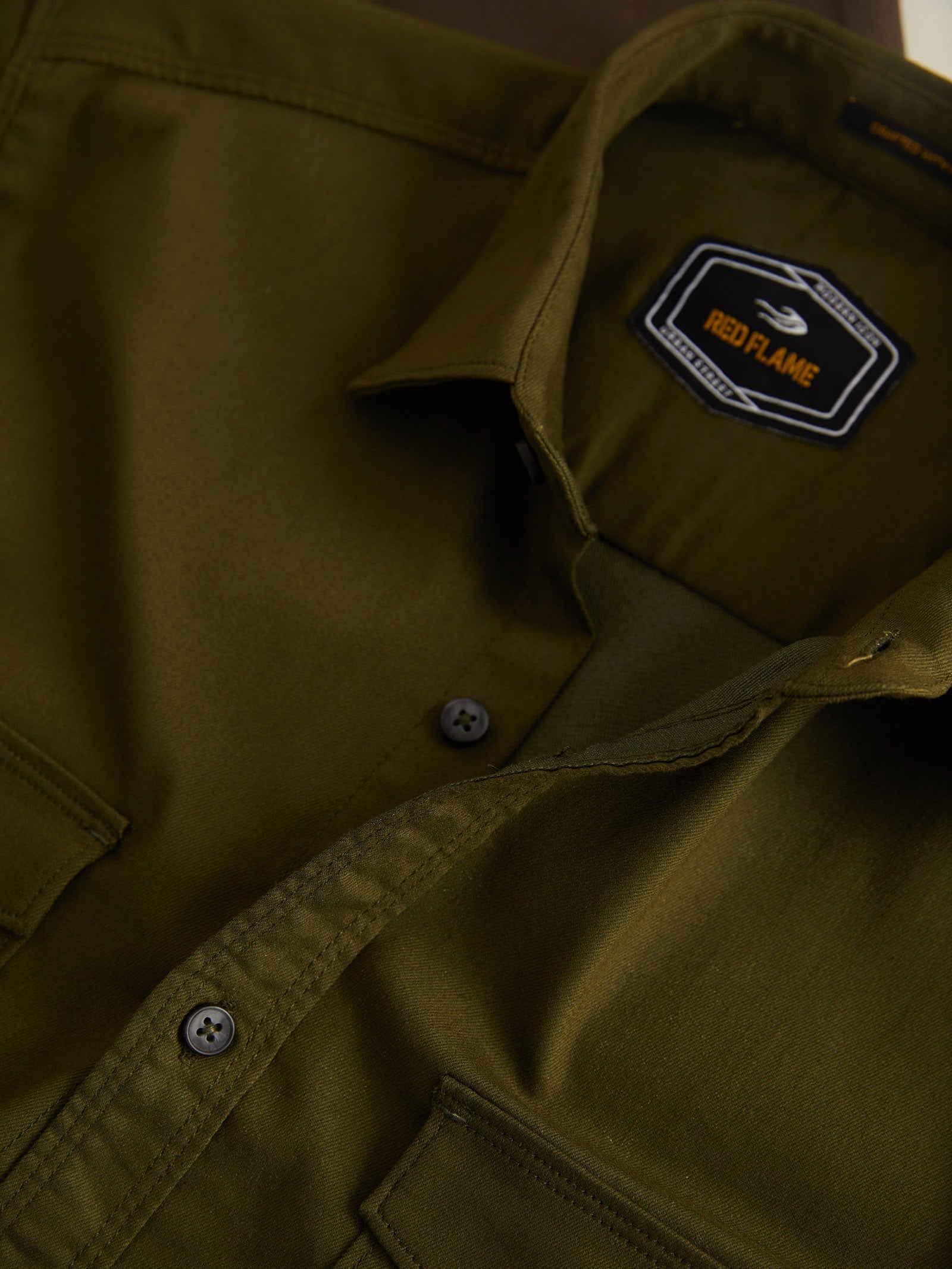 Olive Power Stretch Cargo Shirt