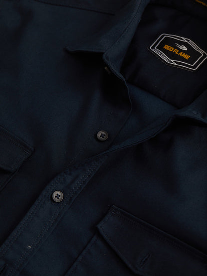 Navy Power Stretch Cargo Shirt