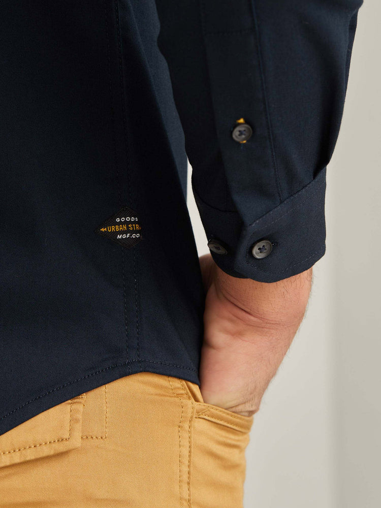 Navy Power Stretch Cargo Shirt