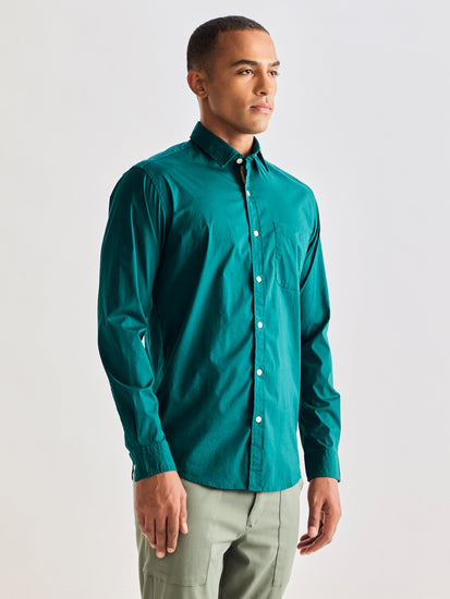 Green Solid Shirt