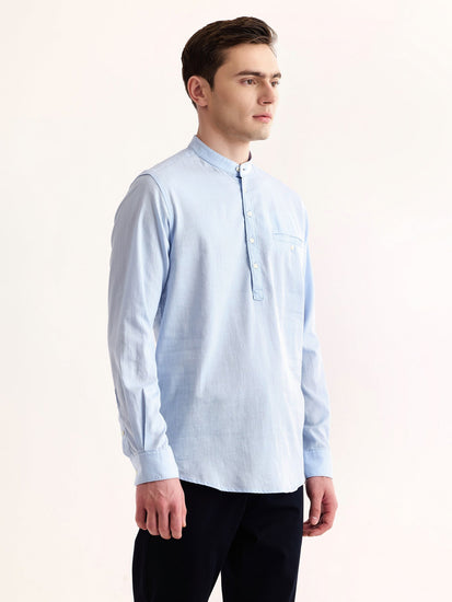 Blue Solid Kurta