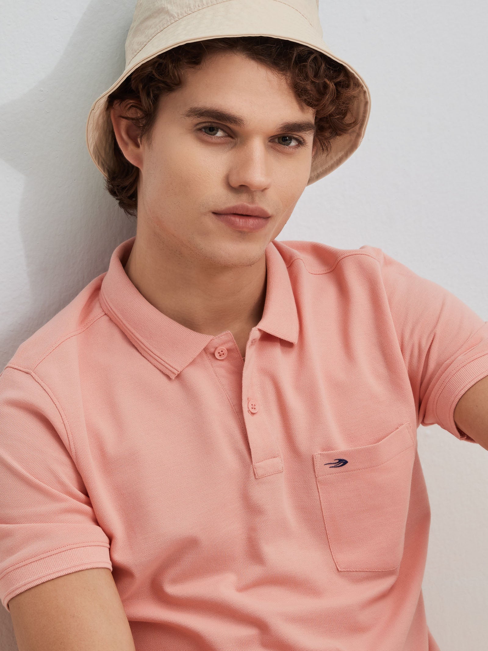 Pink Solid Polo T-Shirt