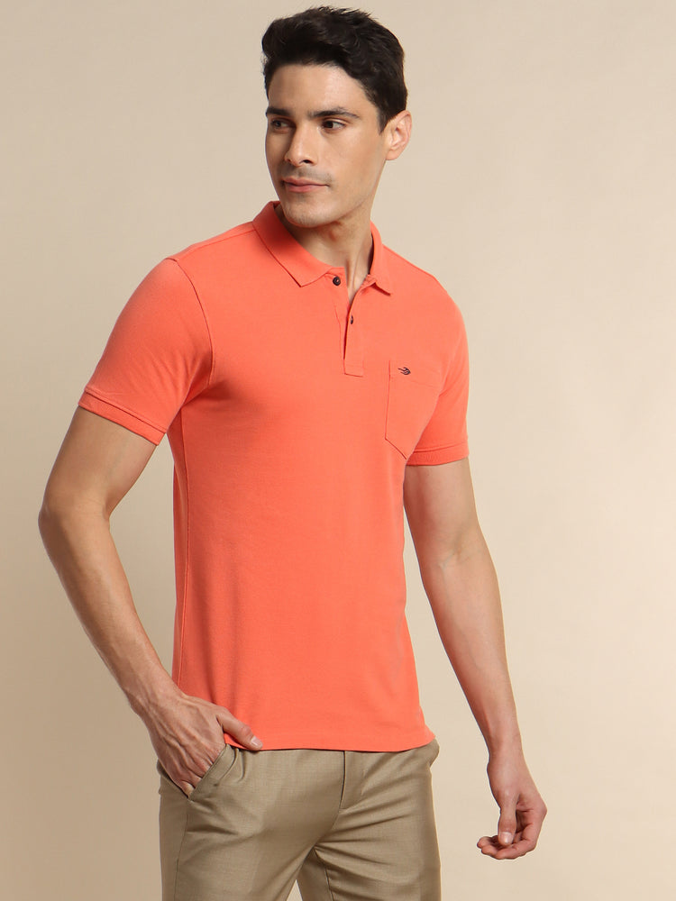 Coral Solid T-Shirt