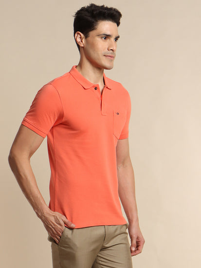 Coral Solid T-Shirt