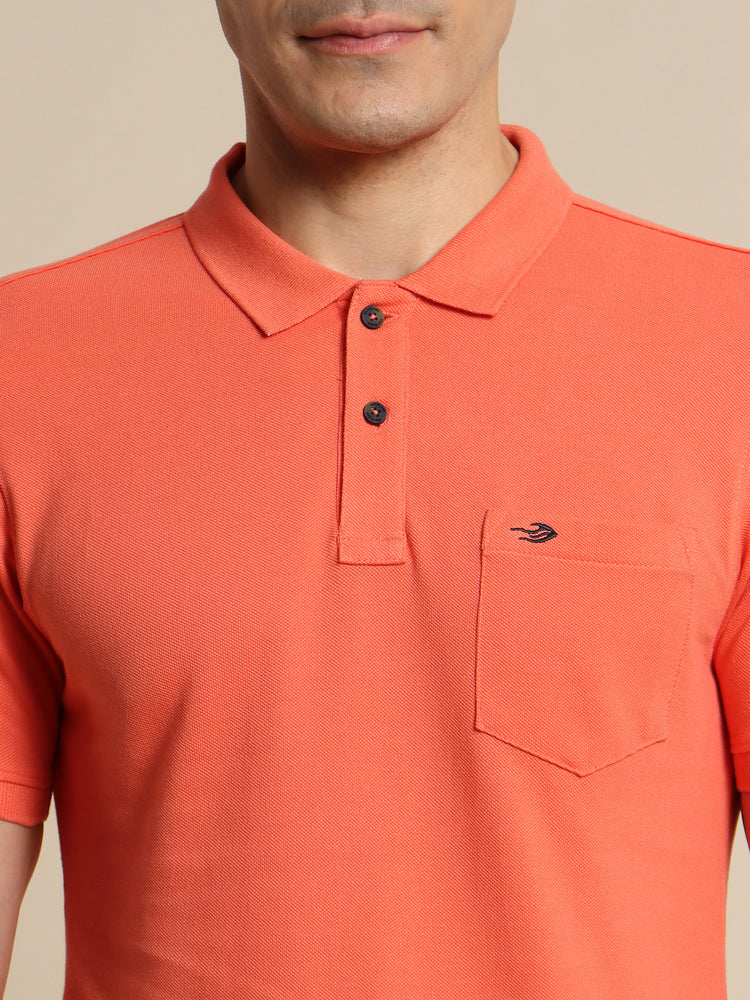 Coral Solid T-Shirt