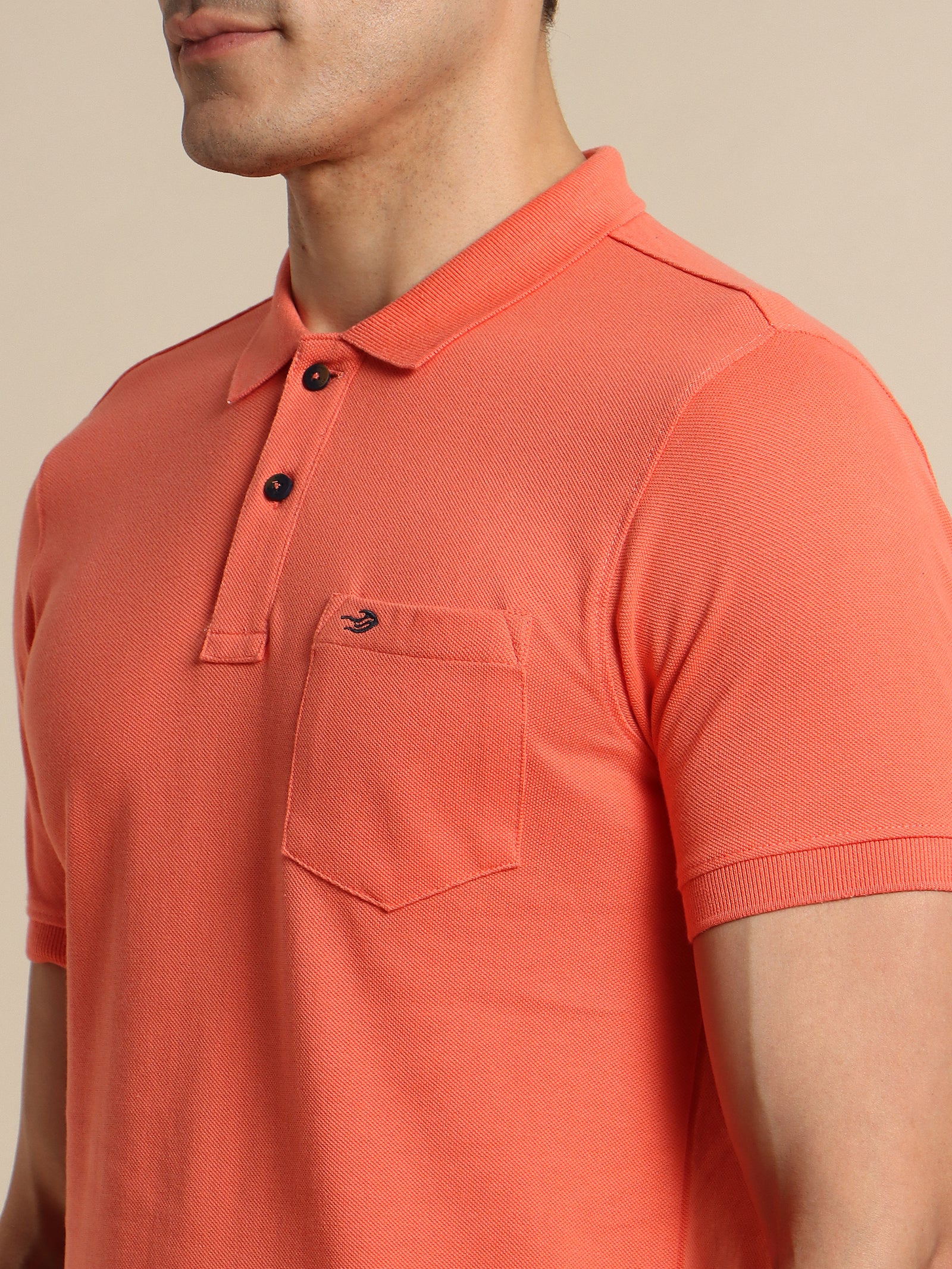 Coral Solid T-Shirt