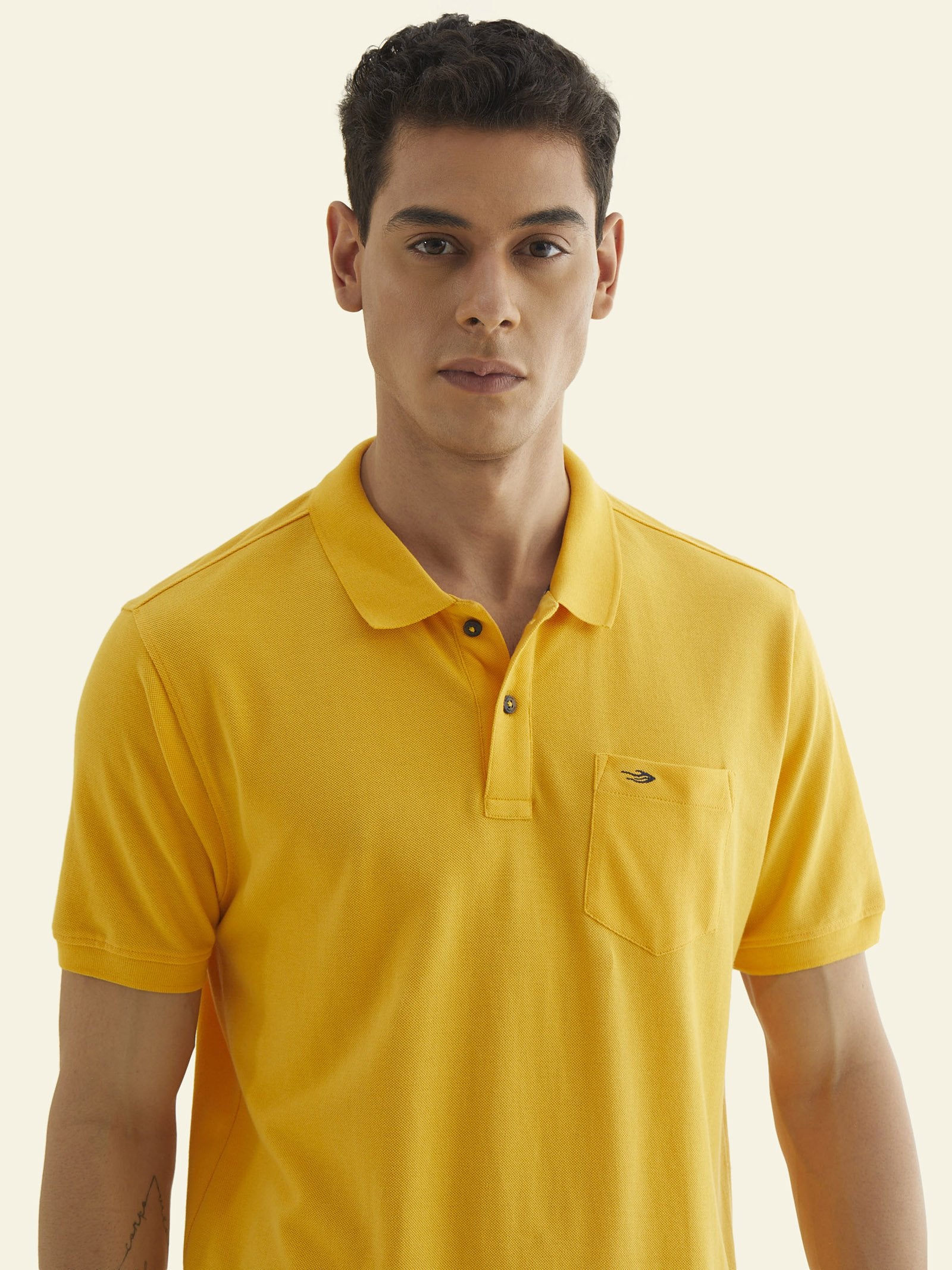 Yellow Pique Polo