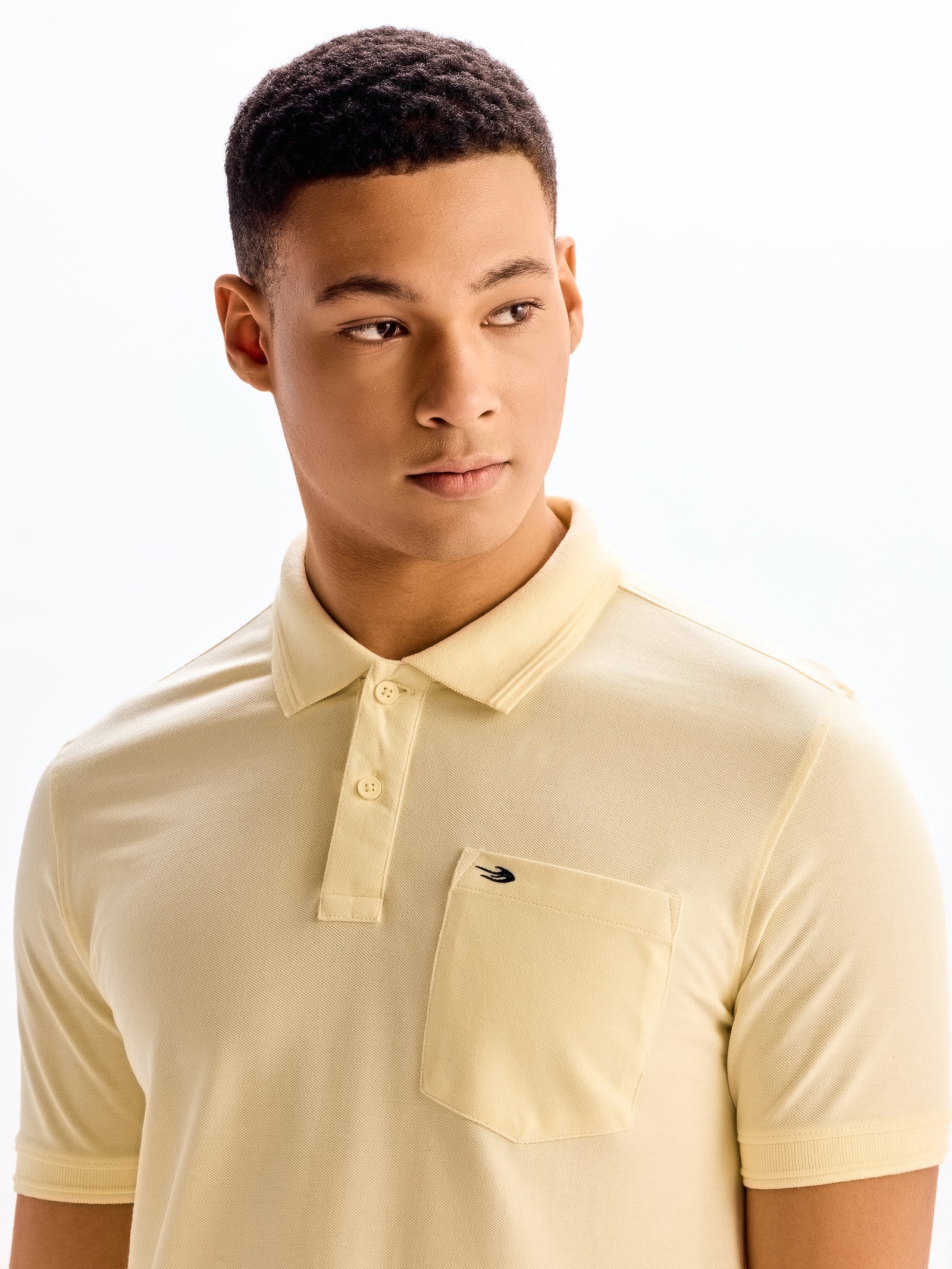 Cream Regular Fit Pure Cotton Polo T-Shirt