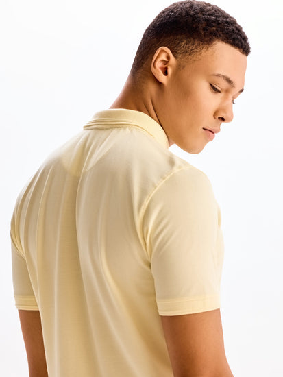 Cream Regular Fit Pure Cotton Polo T-Shirt