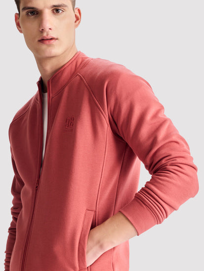 Maroon Fleece High Neck Sweatshirt