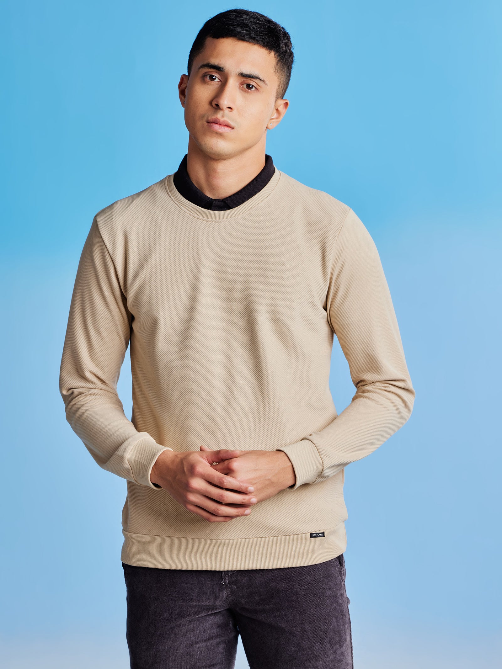 Cream Ottoman Crew Neck Sweatshirt