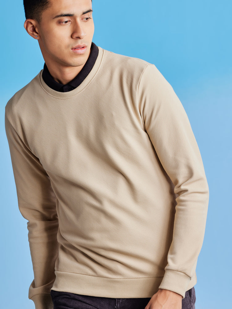 Cream Ottoman Crew Neck Sweatshirt