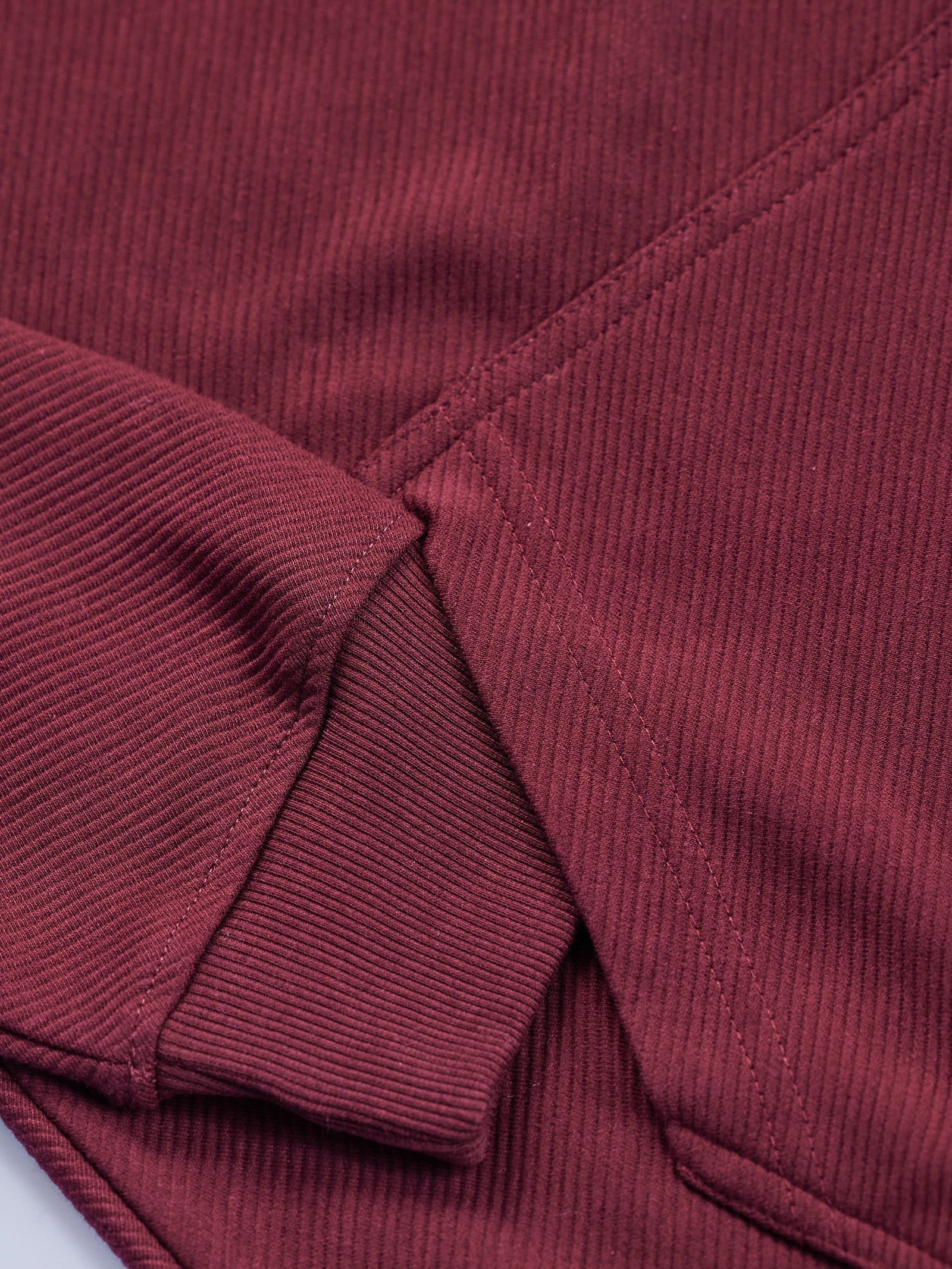 Maroon Ottoman Crew Neck Hooded Sweatshirt