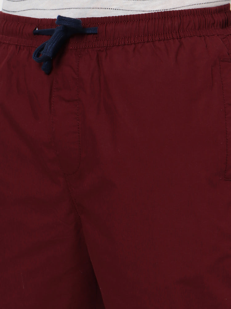 Red Solid Track Pant