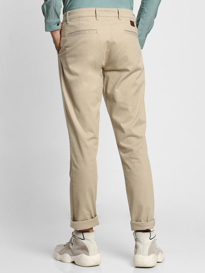 Sand Solid Stretch Trouser