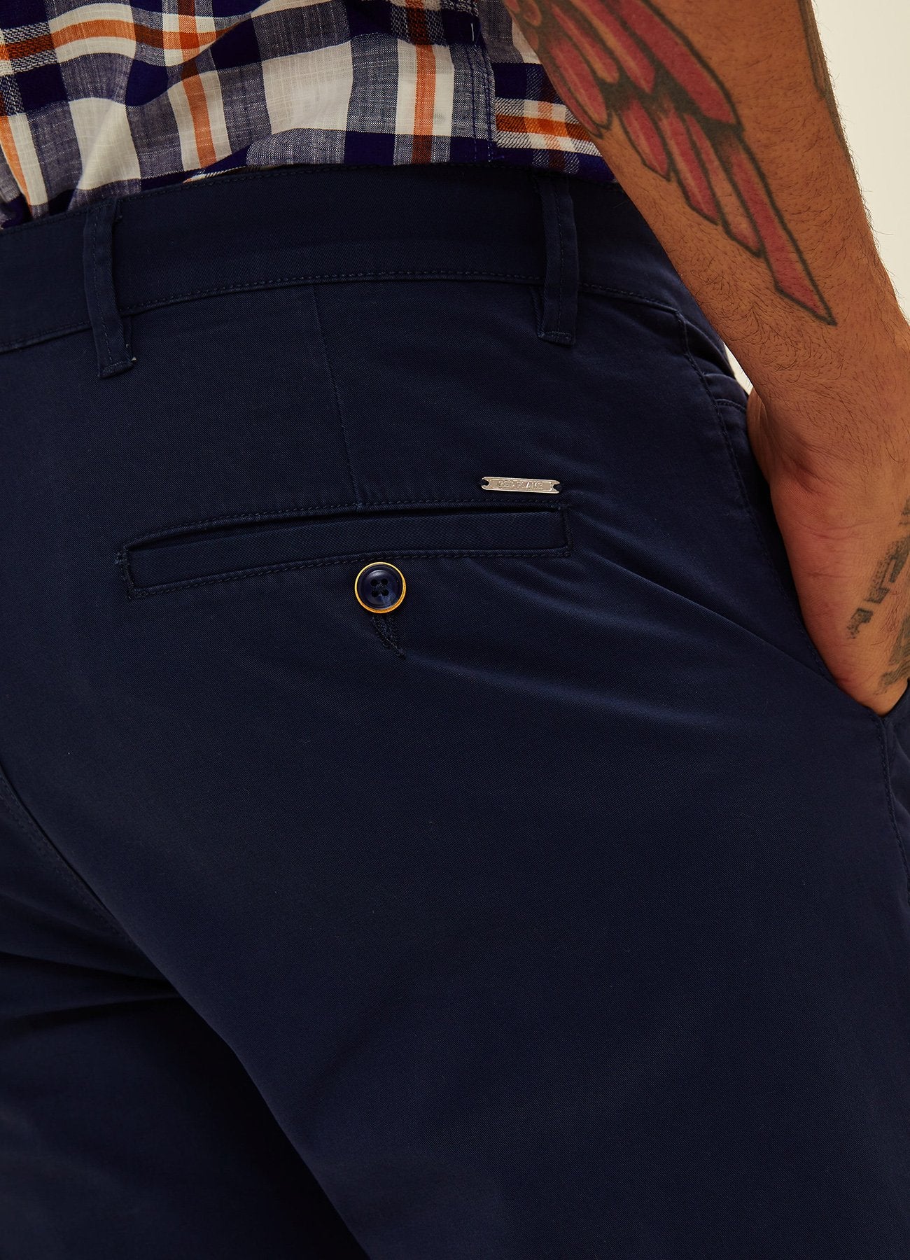 Navy Solid Stretch Slim Fit Trouser