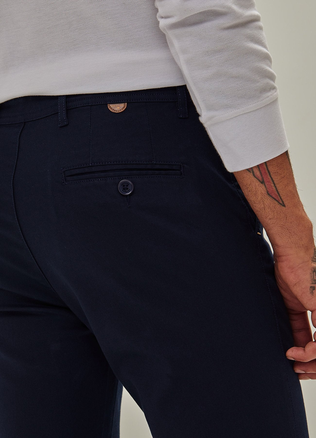 Navy Solid Stretch Slim Fit Trouser