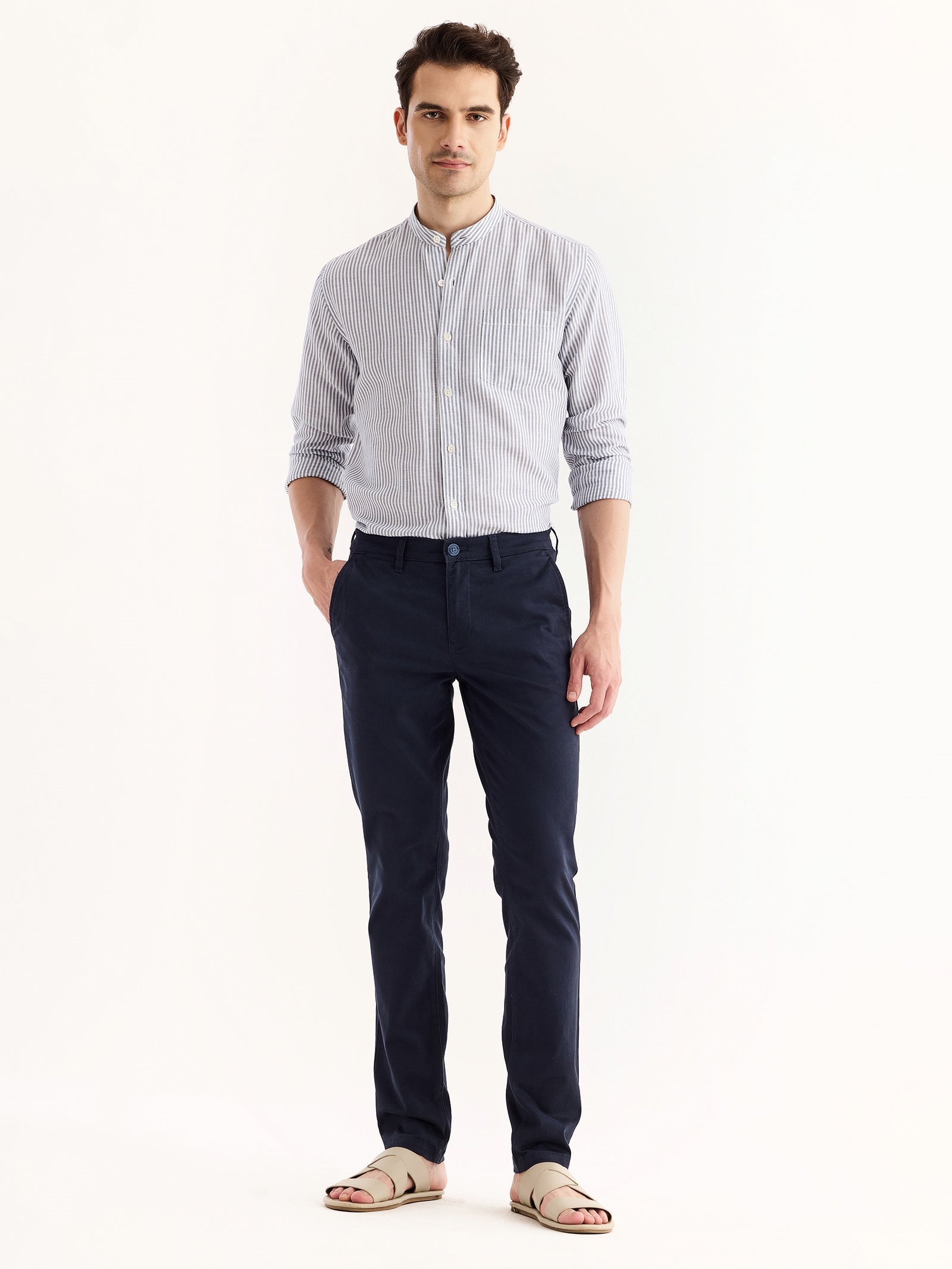 Navy Stretch Slim Fit Trouser