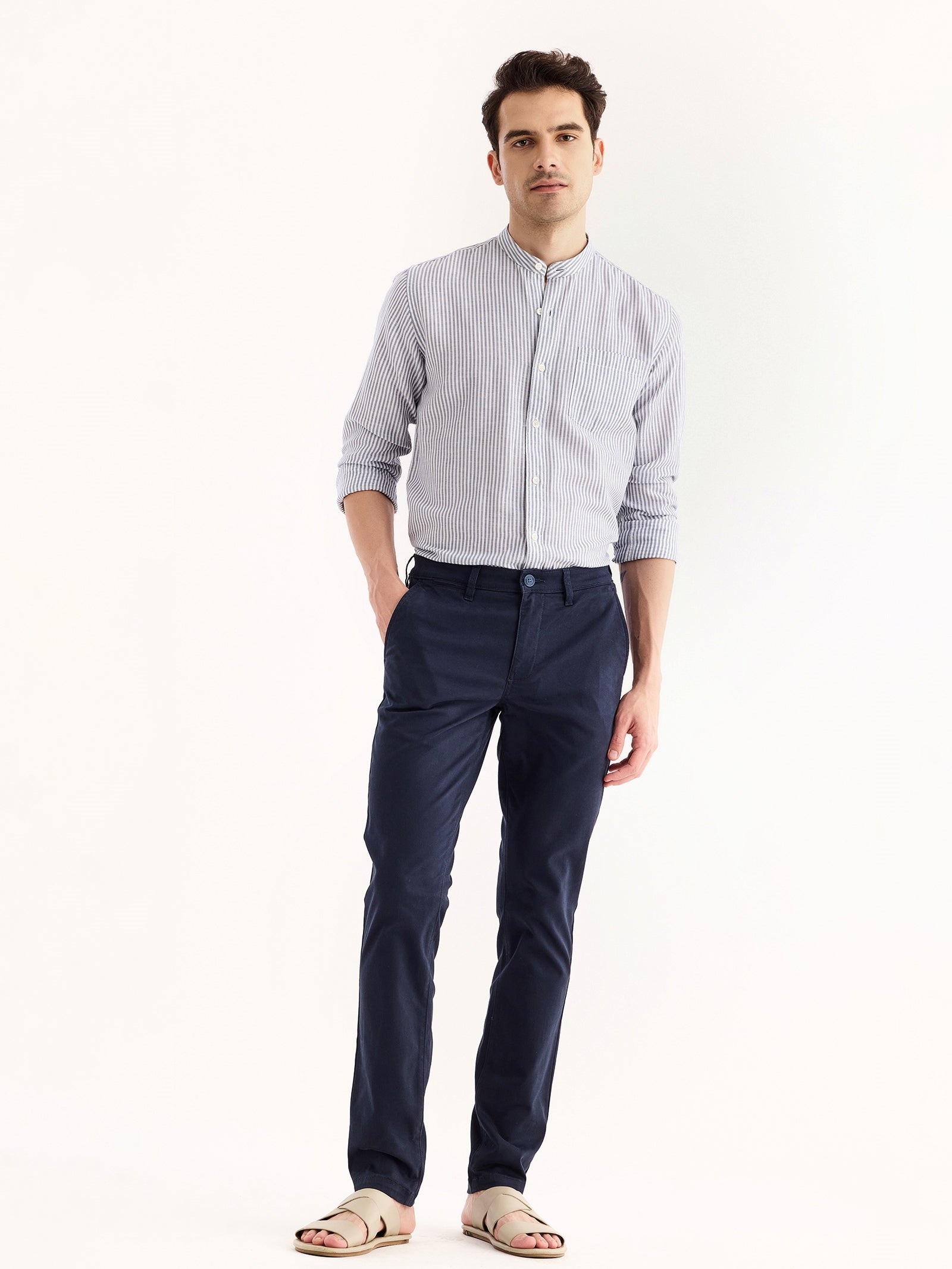 Navy Stretch Slim Fit Trouser