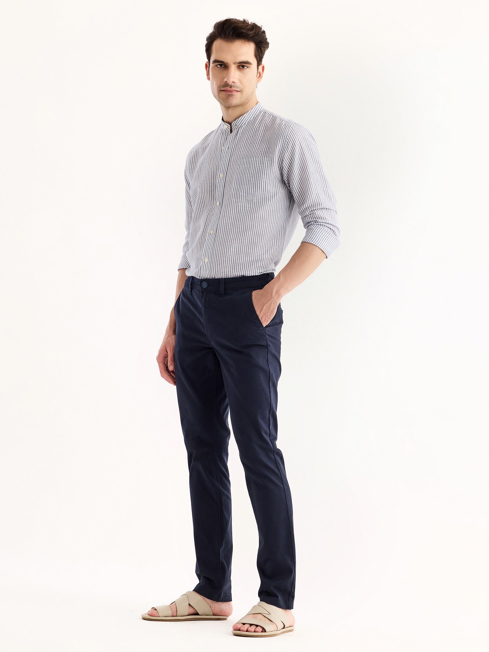 Navy Stretch Slim Fit Trouser