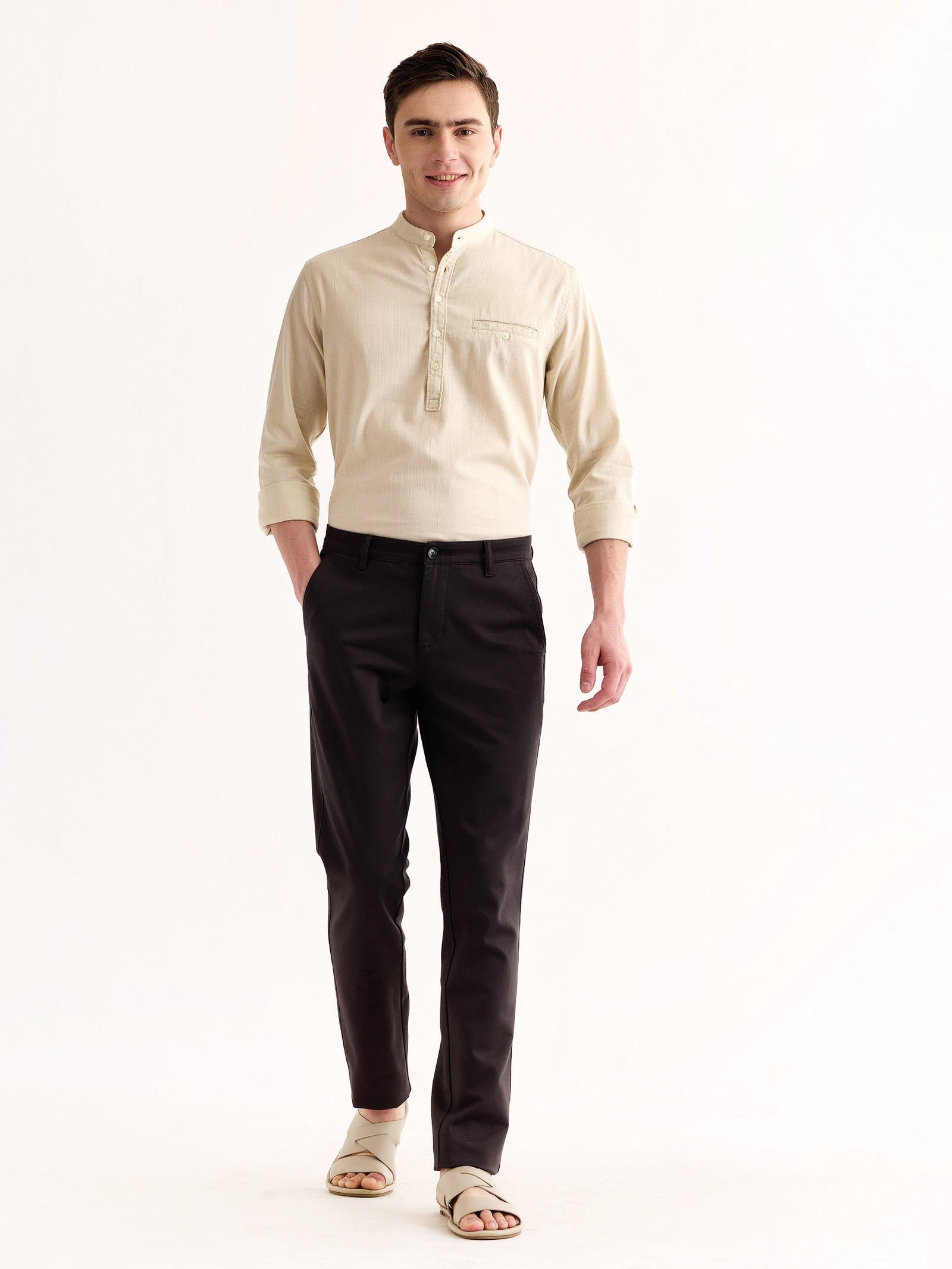 Grey Stretch Slim Fit Trouser