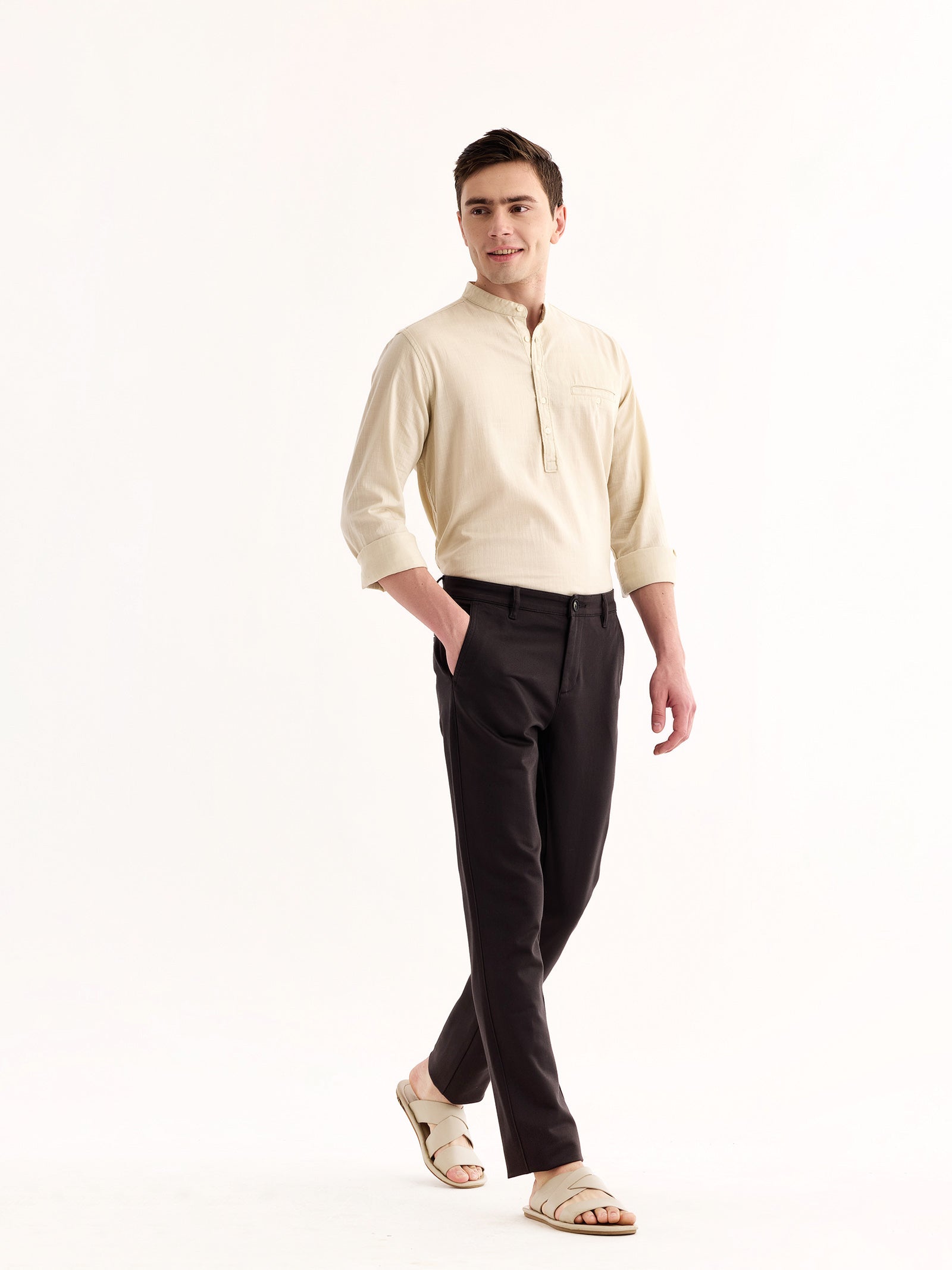 Grey Stretch Slim Fit Trouser