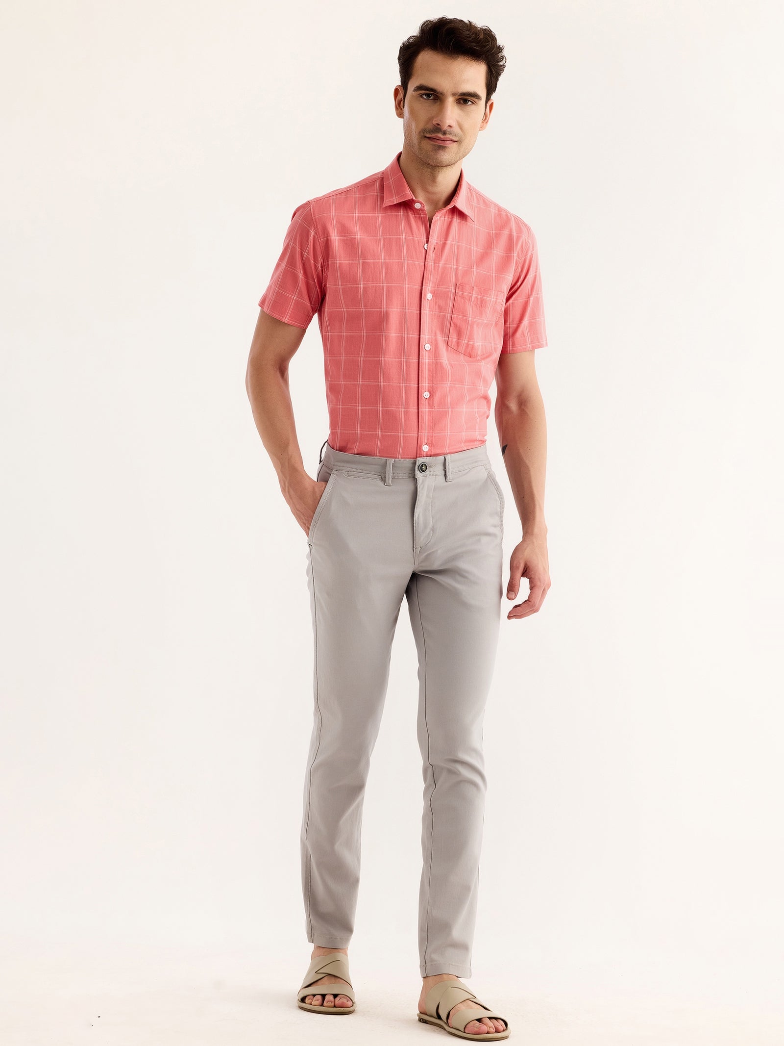Grey Stretch Slim Fit Trouser