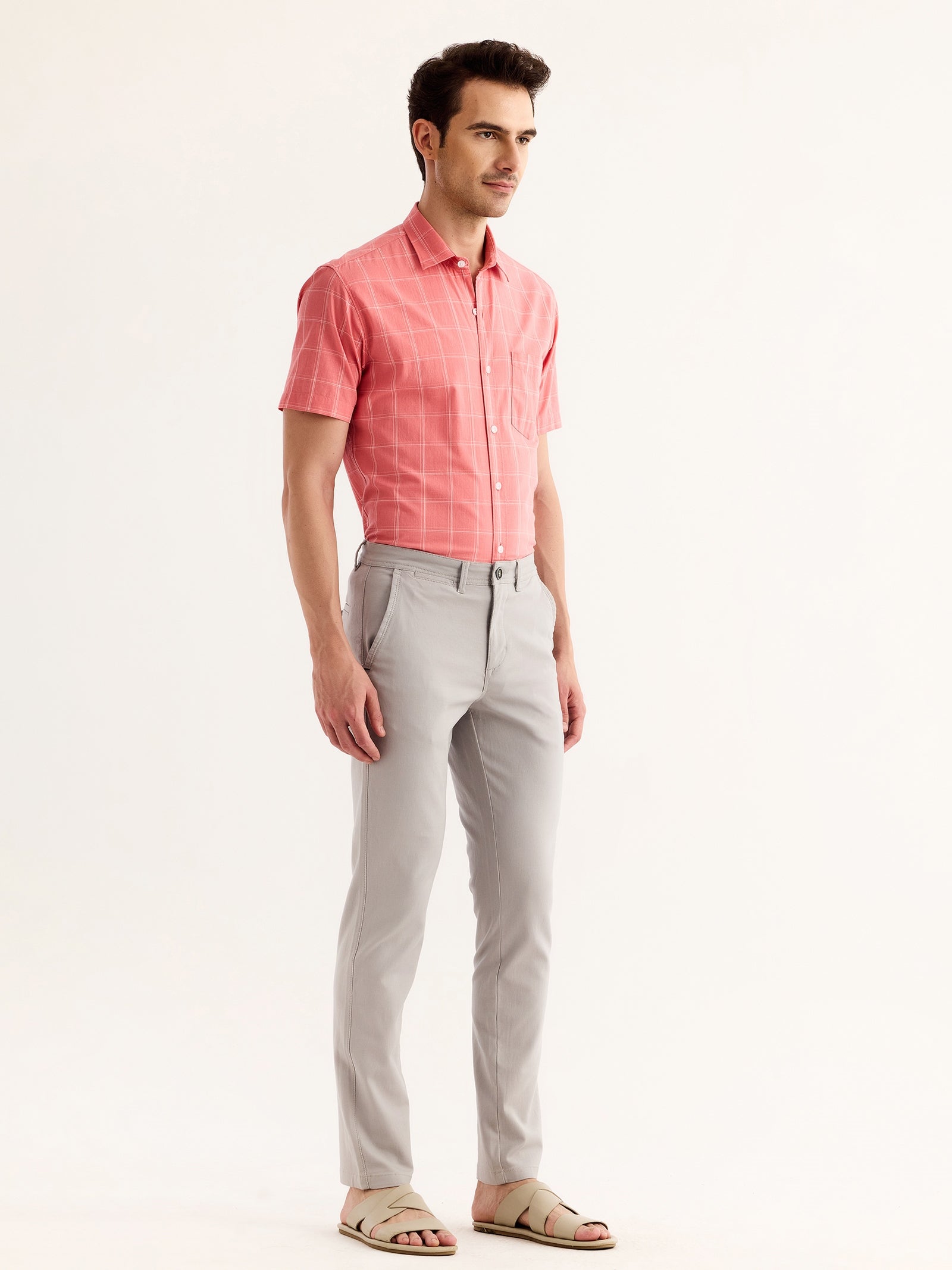 Grey Stretch Slim Fit Trouser
