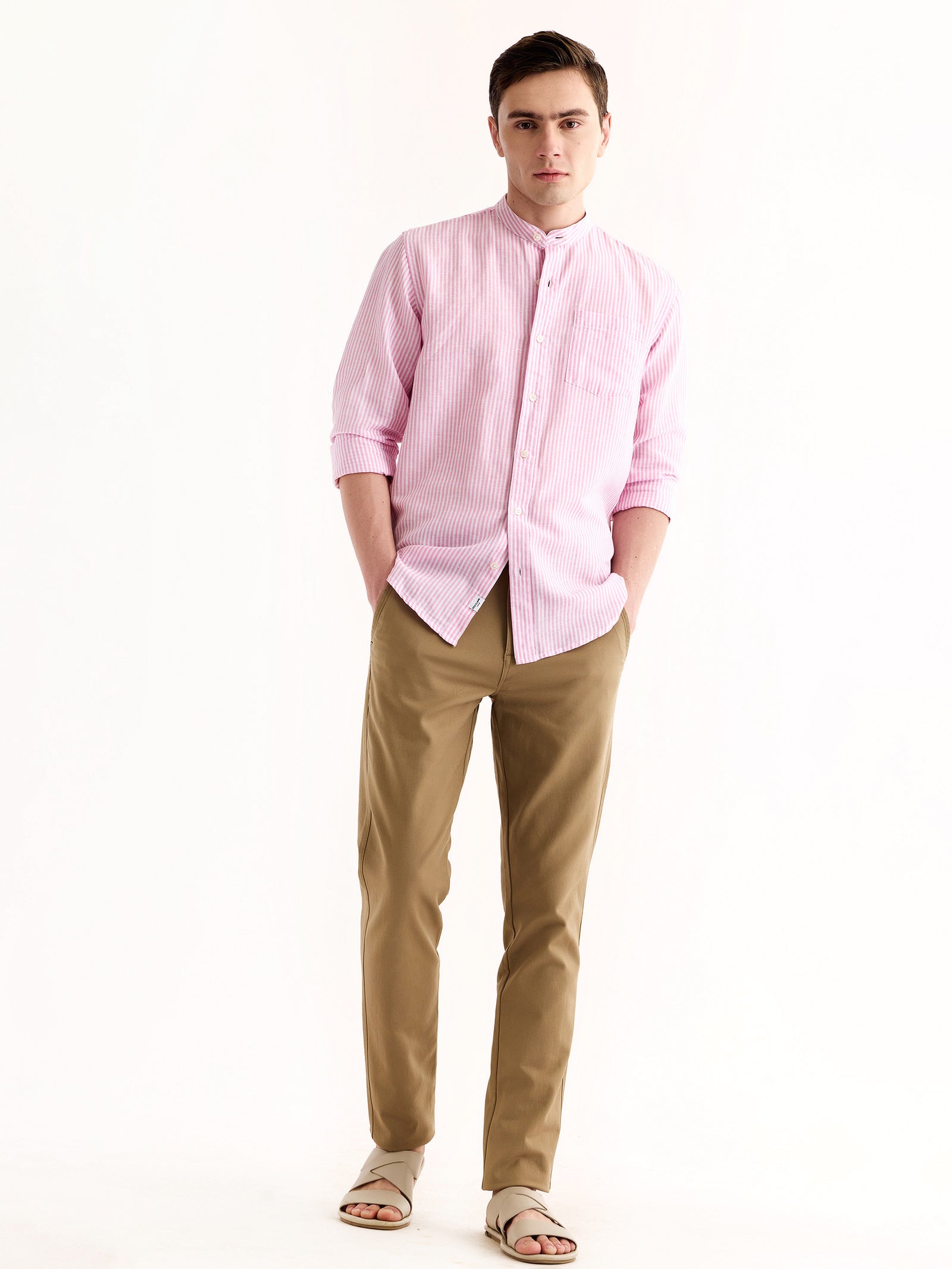 Khaki Stretch Slim Fit Trouser
