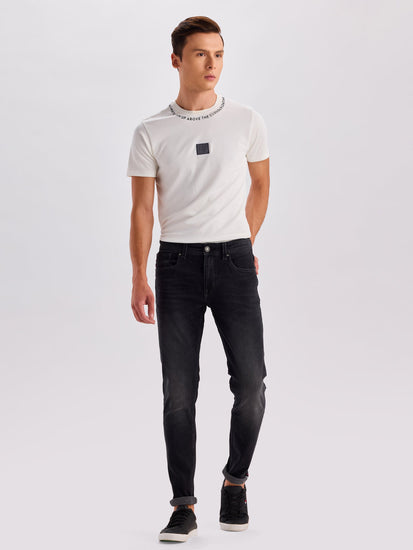 Black Dean Slim Fit Mid Rise Jeans