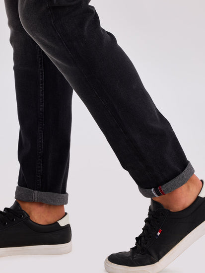 Black Dean Slim Fit Mid Rise Jeans